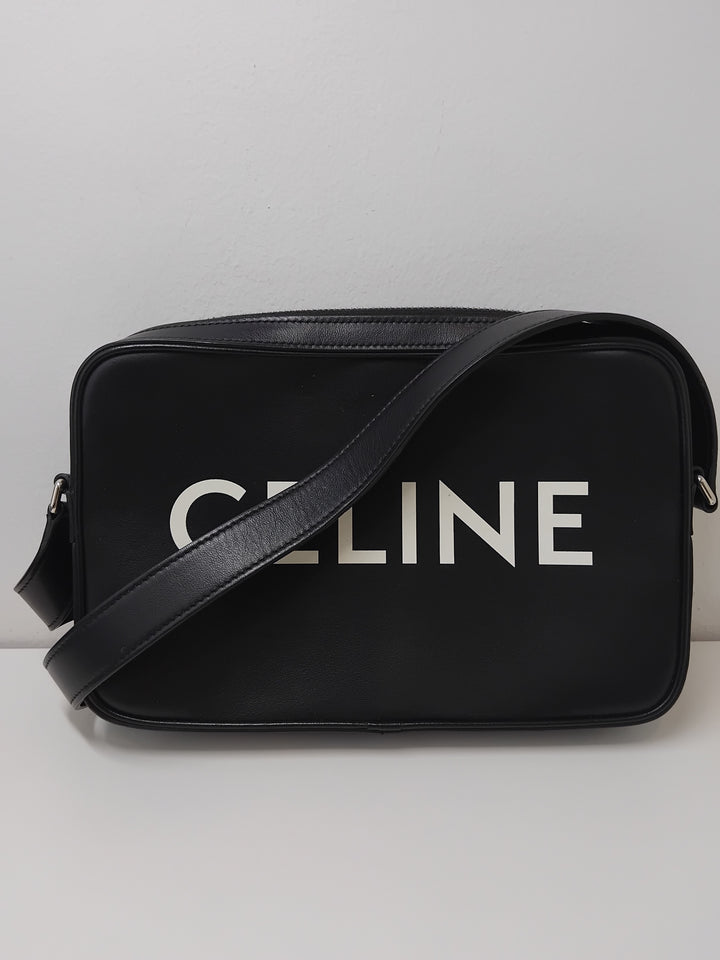 Celine Smooth Cuir de veau Logo Messenger Sac