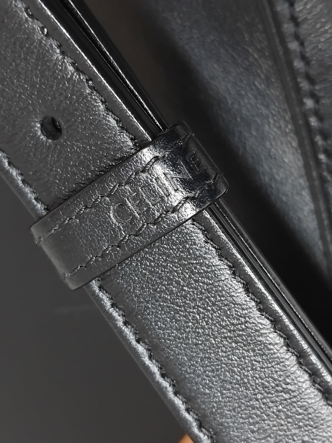 Celine Smooth Cuir de veau Logo Messenger Sac