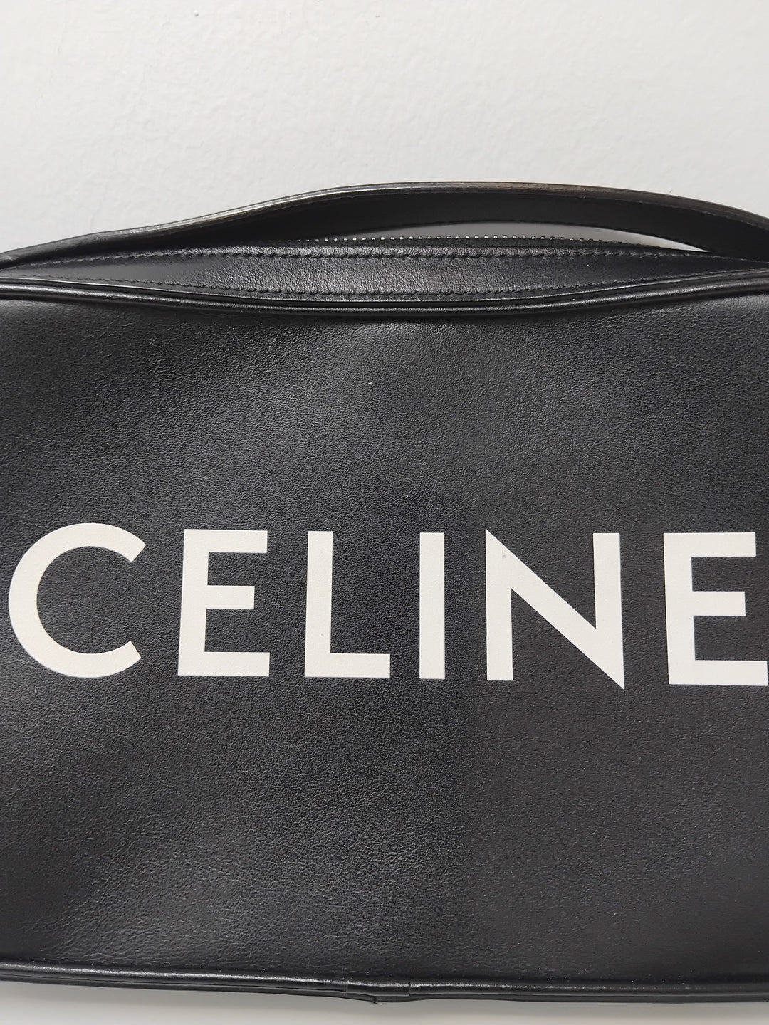 Celine Smooth Cuir de veau Logo Messenger Sac