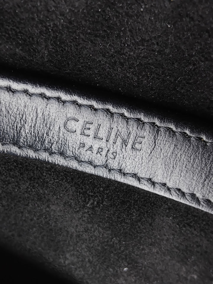 Celine Smooth Cuir de veau Logo Messenger Sac