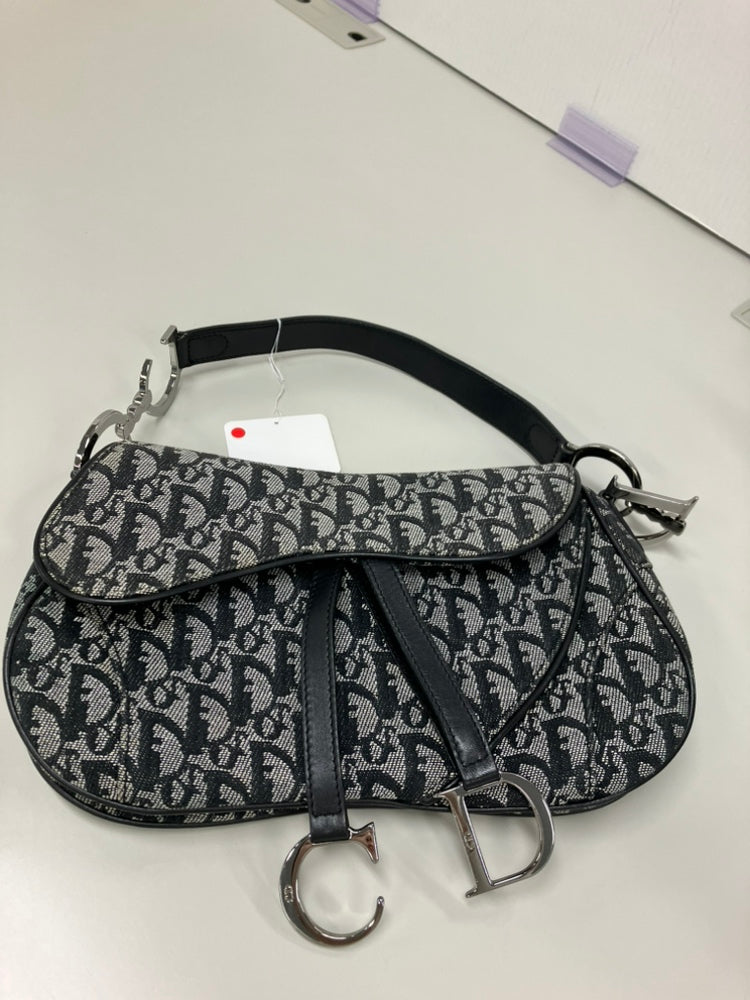 Dior Diorissimo Toile Double Saddle Sac