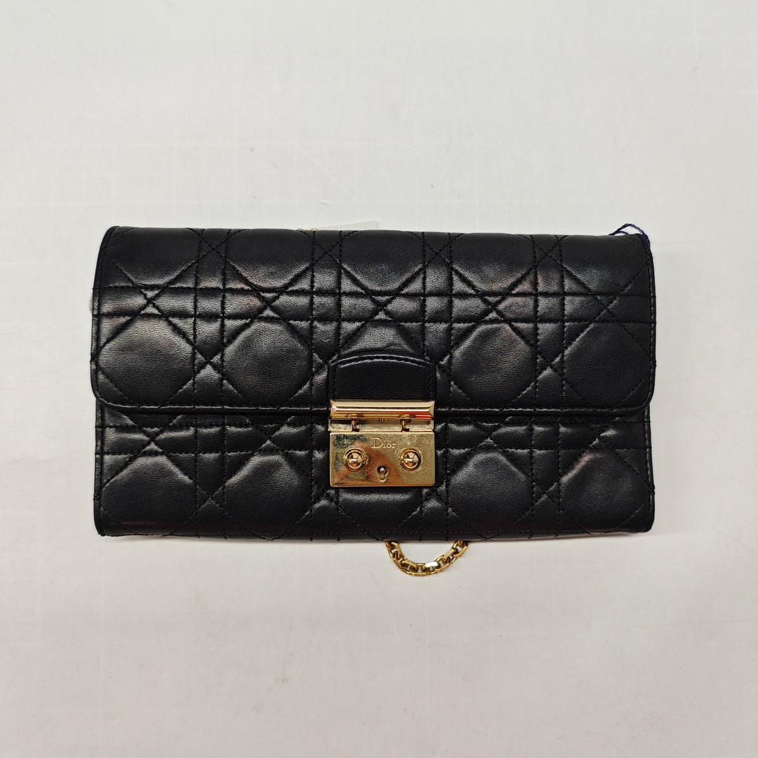Dior Cuir d’agneau Cannage Miss Dior Promenade Wallet on Chain