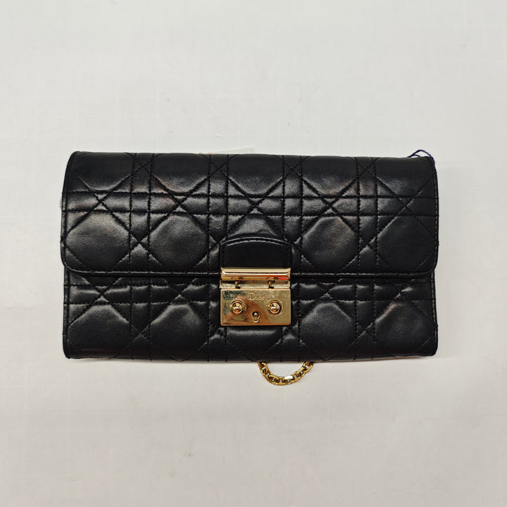 Dior Cuir d’agneau Cannage Miss Dior Promenade Wallet on Chain