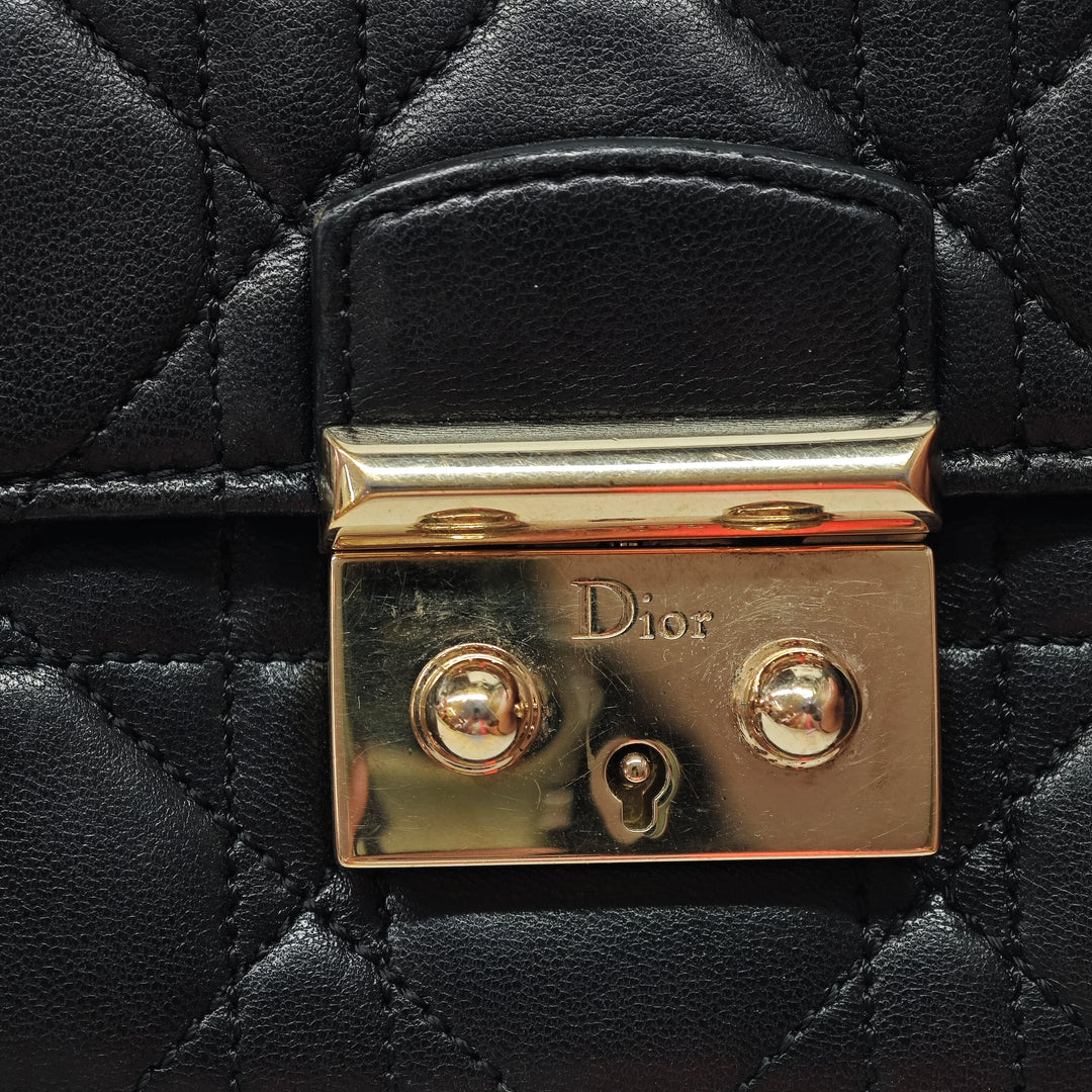 Dior Cuir d’agneau Cannage Miss Dior Promenade Wallet on Chain