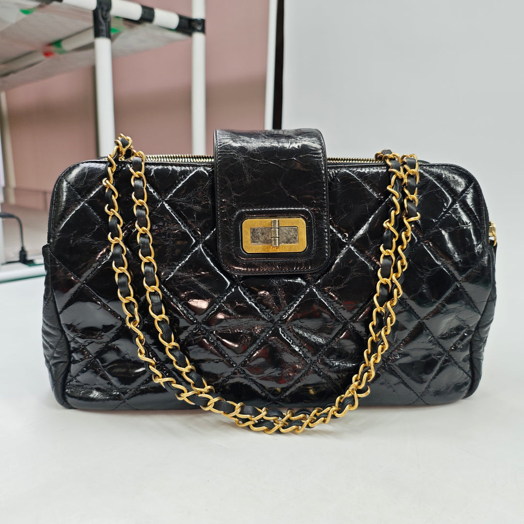 Chanel Matelassé Glazed Cuir de veau Reissue Mademoiselle Accordion Cabas