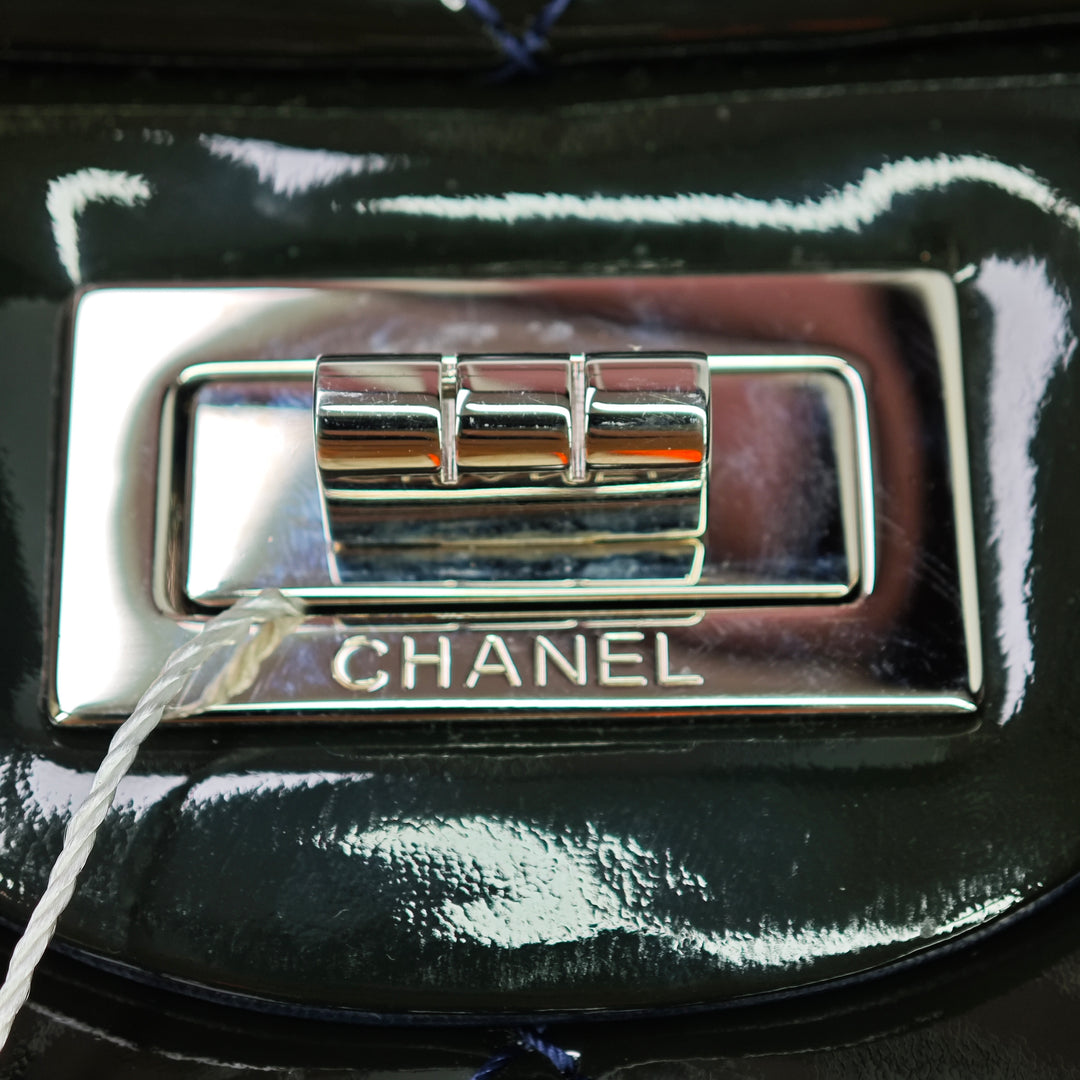 Chanel Matelassé Cuir verni Reissue 2.55 Double rabat 227