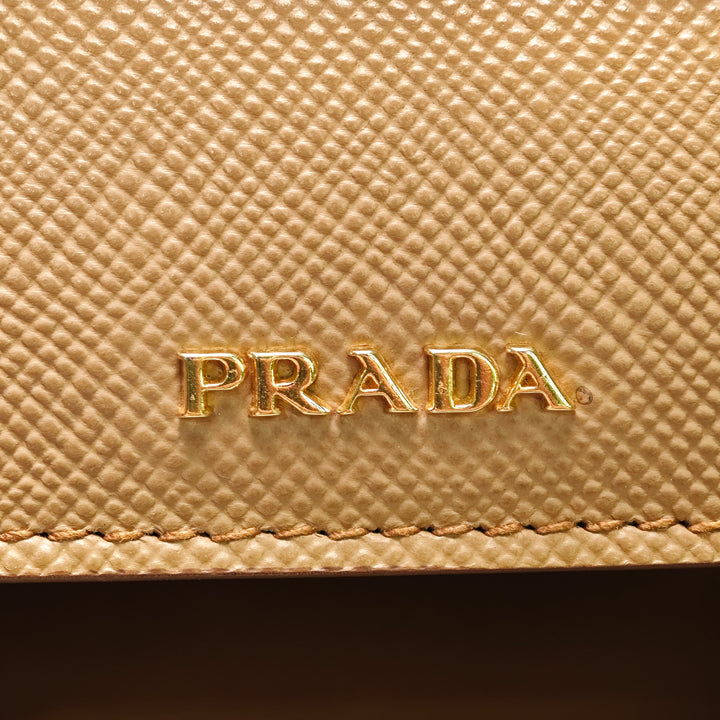 Prada Medium Toile et Saffiano Cuir Double Sac