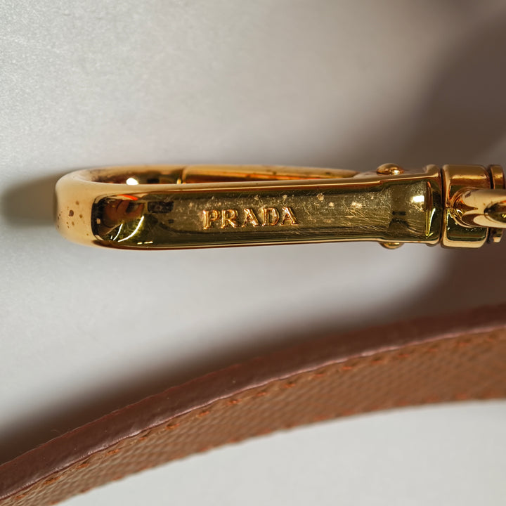 Prada Medium Toile et Saffiano Cuir Double Sac