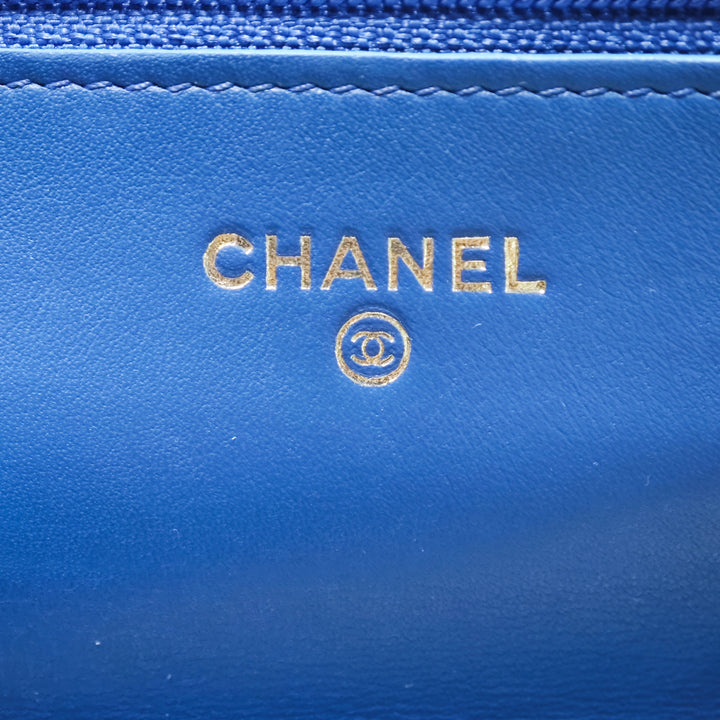 Chanel CC Matelassé Cuir verni Wallet on Chain