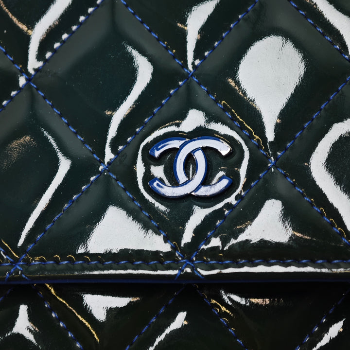 Chanel CC Matelassé Cuir verni Wallet on Chain
