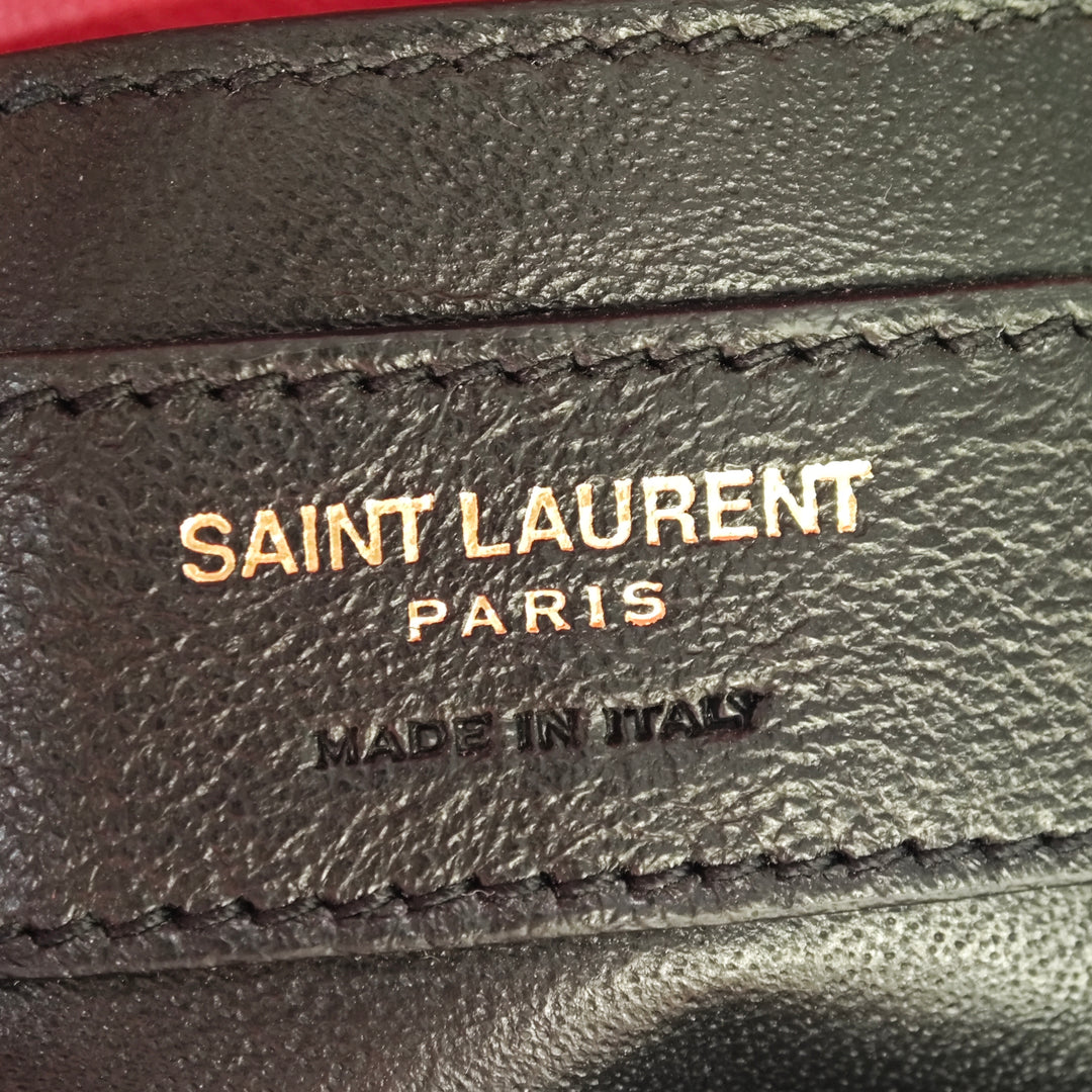 Saint Laurent Small Cuir verni Monogram Vicky Sac à chaîne
