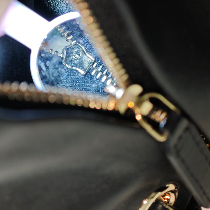 Chanel CC Matelassé Velours Cristal Wristlet Pochette