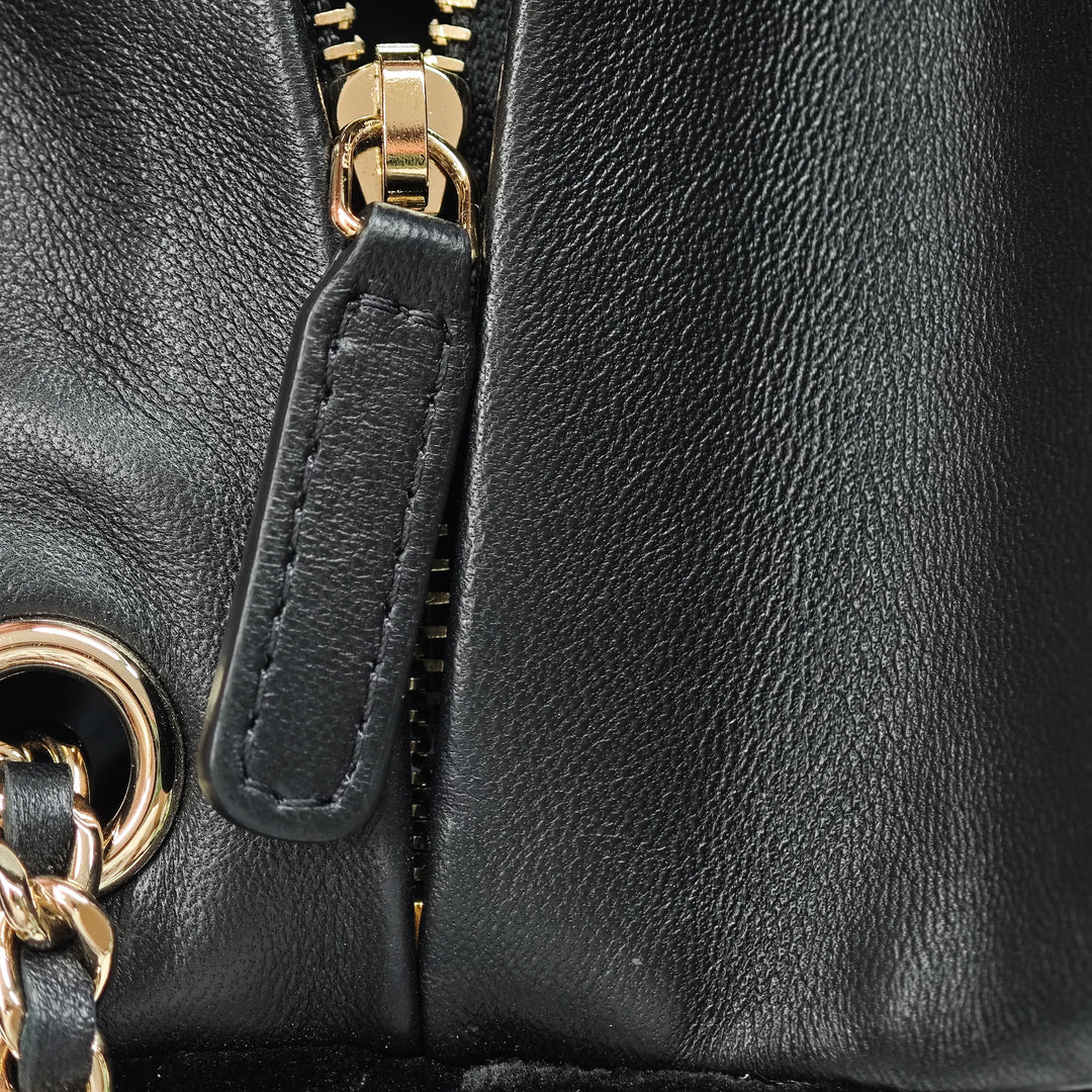 Chanel CC Matelassé Velours Cristal Wristlet Pochette
