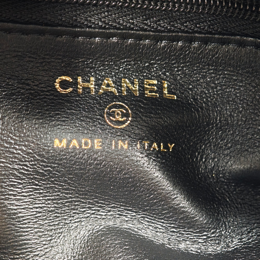 Chanel CC Matelassé Velours Cristal Wristlet Pochette