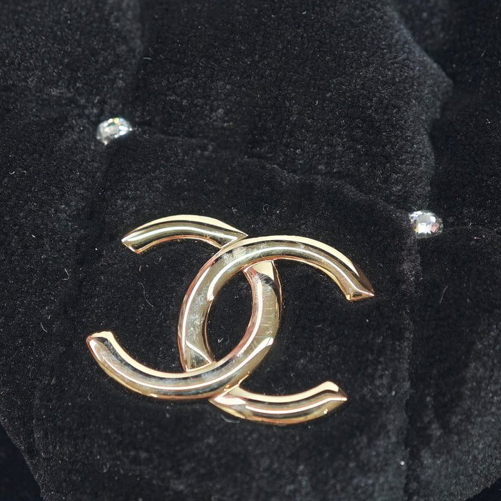Chanel CC Matelassé Velours Cristal Wristlet Pochette