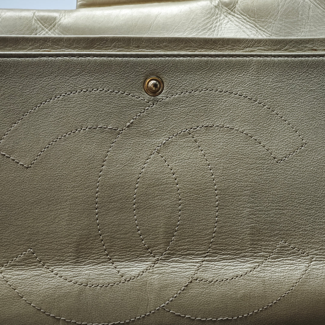 Chanel Metallic vieilli Cuir de veau Reissue 2.55 Double rabat 227