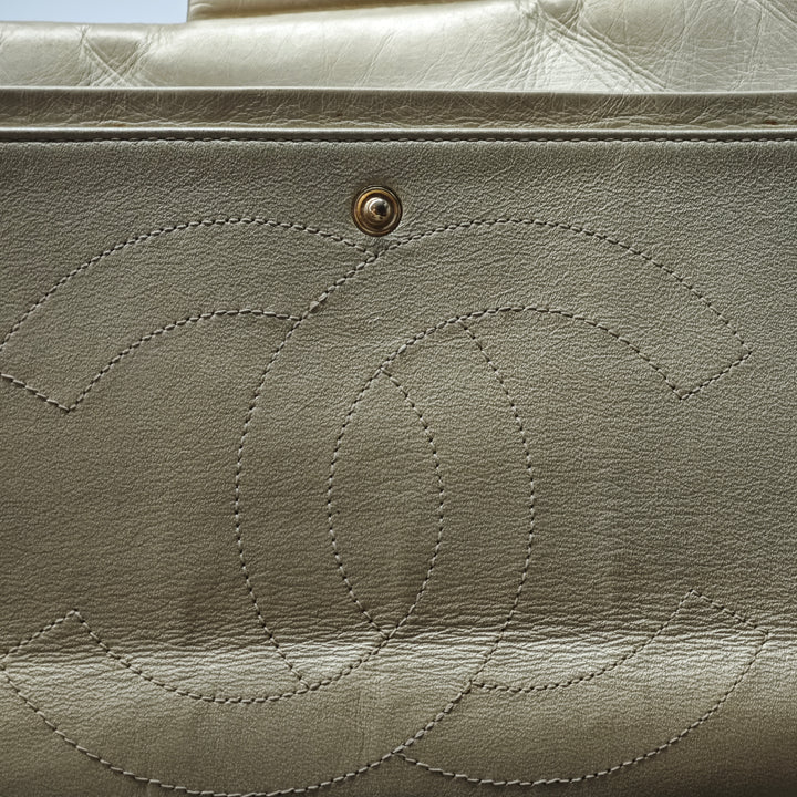 Chanel Metallic vieilli Cuir de veau Reissue 2.55 Double rabat 227