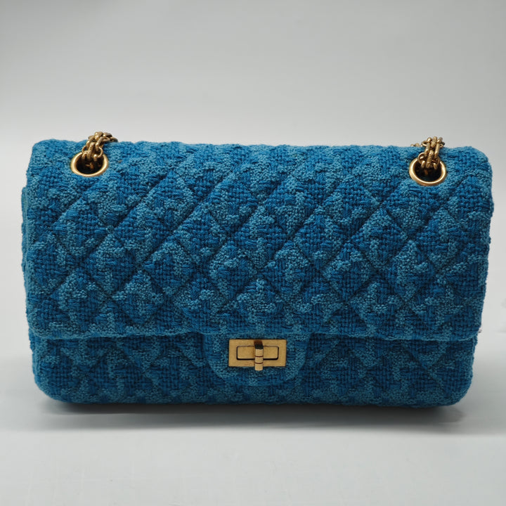 Chanel Matelassé Tweed Reissue 2.55 Double rabat 225