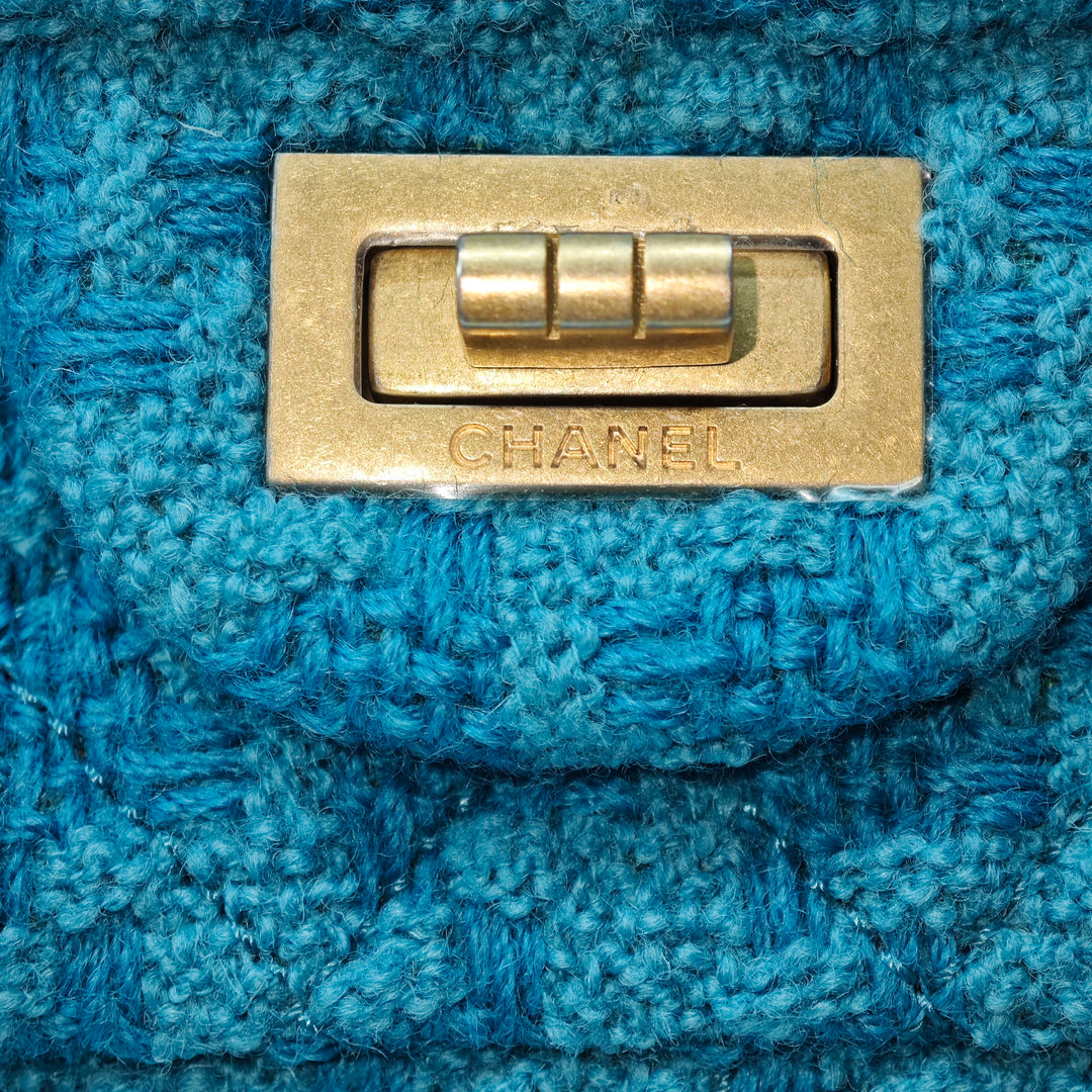 Chanel Matelassé Tweed Reissue 2.55 Double rabat 225