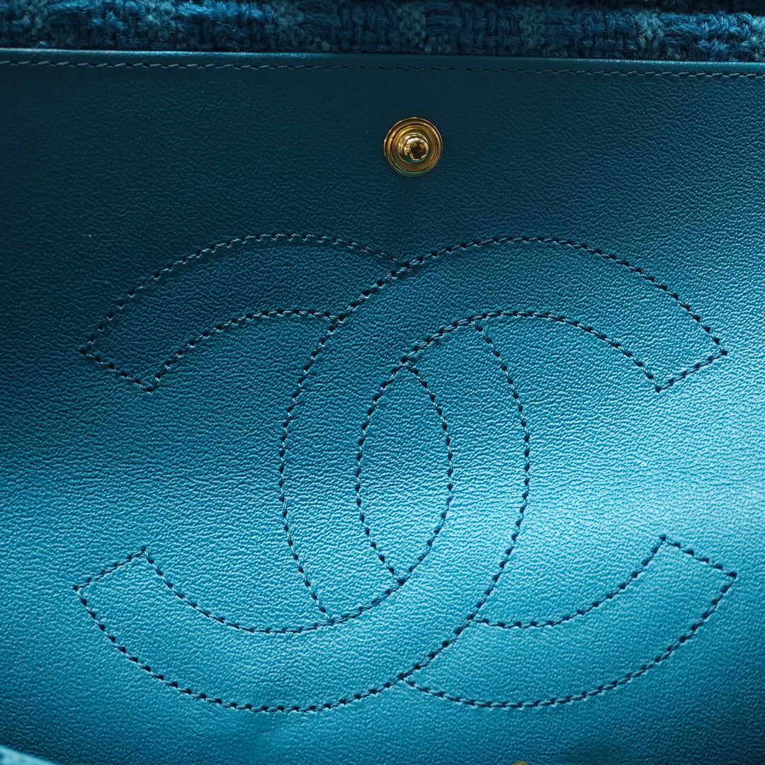 Chanel Matelassé Tweed Reissue 2.55 Double rabat 225