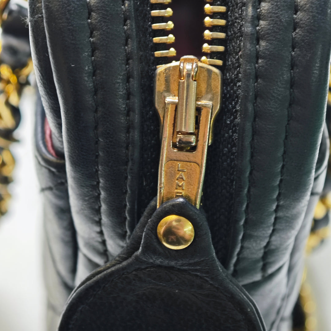 Chanel Mini CC Matelassé Cuir d’agneau Pocket Chain Sac caméra