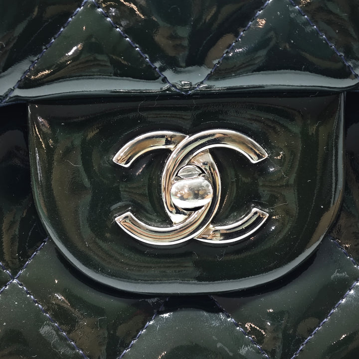 Chanel Jumbo Classic Cuir verni Double rabat