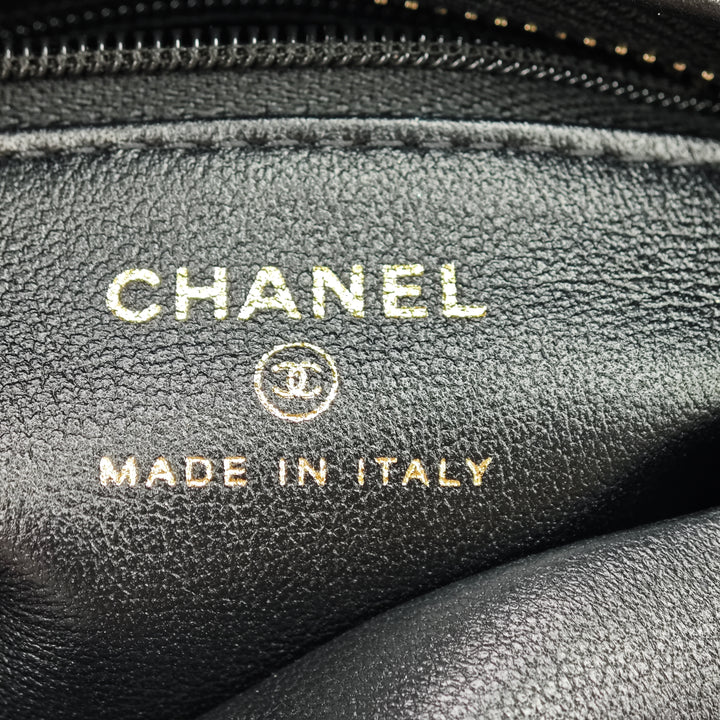 Chanel CC Matelassé Velours Cristal Wristlet Pochette