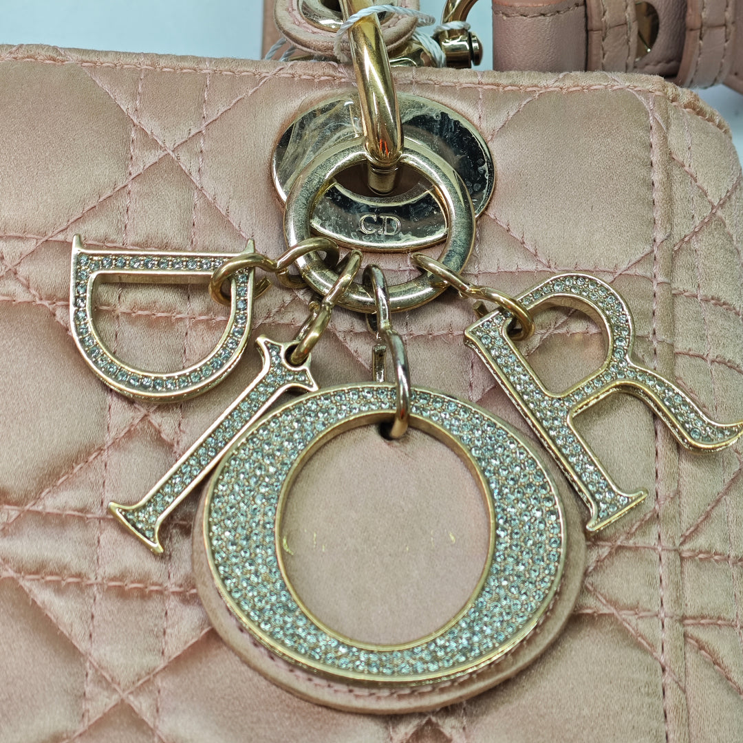 Dior Small Satin Cannage Swarovski Lady Dior