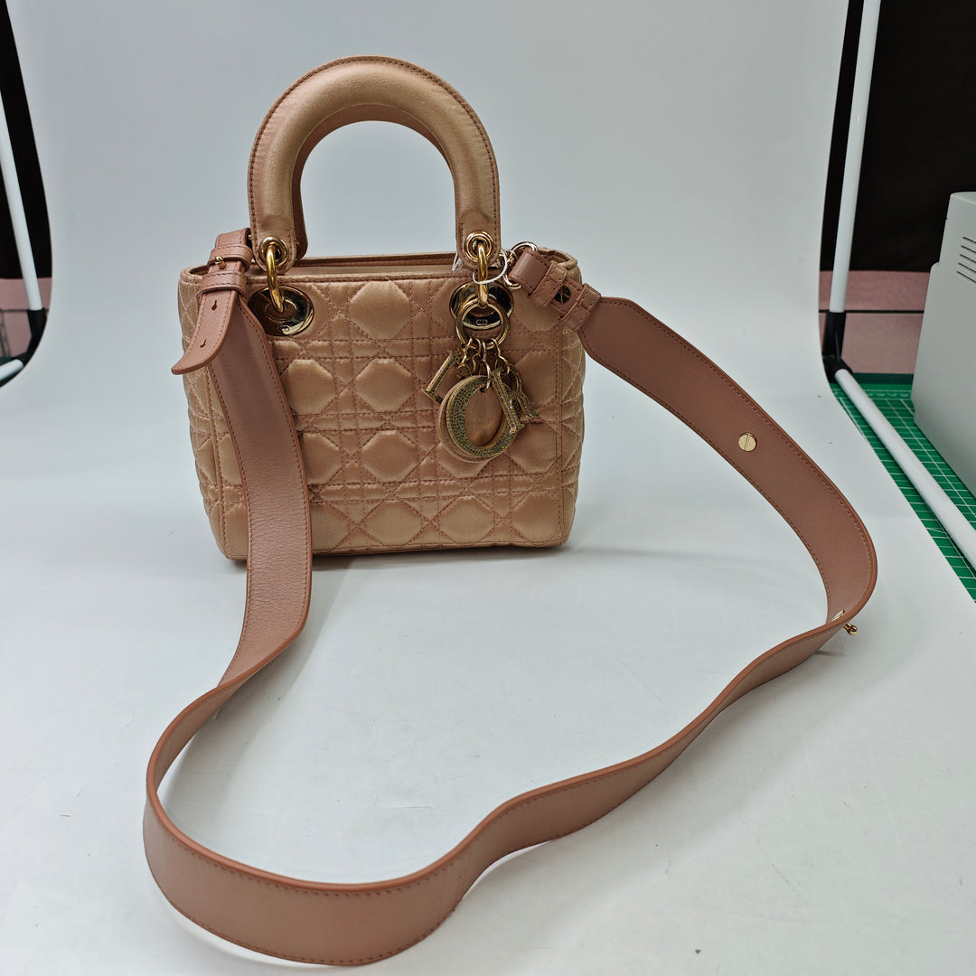 Dior Small Satin Cannage Swarovski Lady Dior