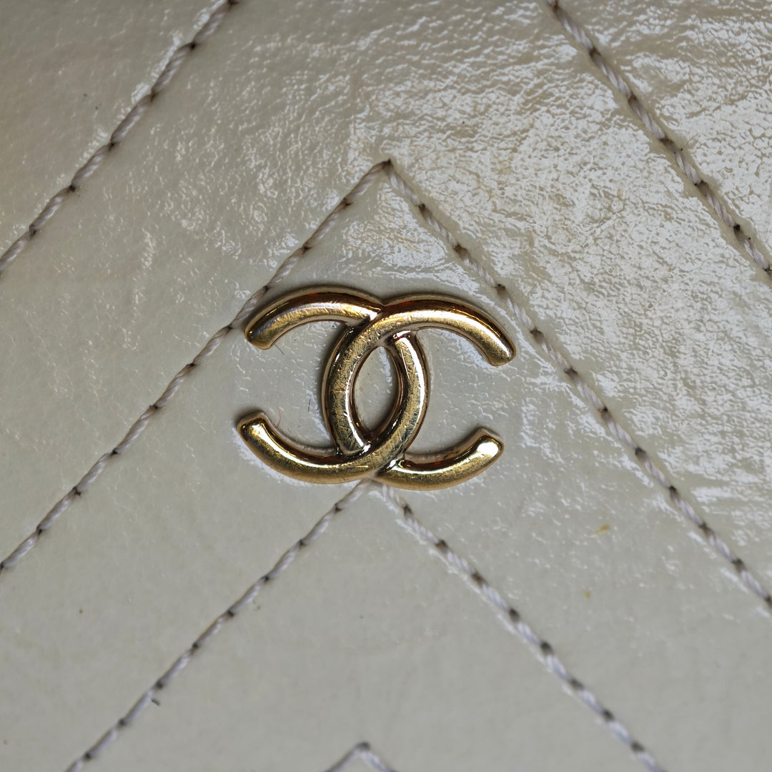 Chanel Chevron Surpiqué Cuir de veau La Pausa Evening Sac