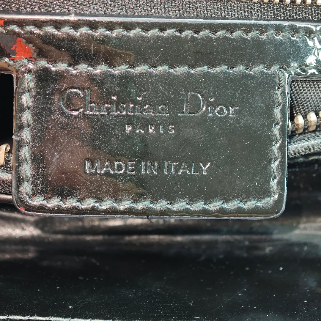 Dior Medium Cuir verni Cannage Lady Dior