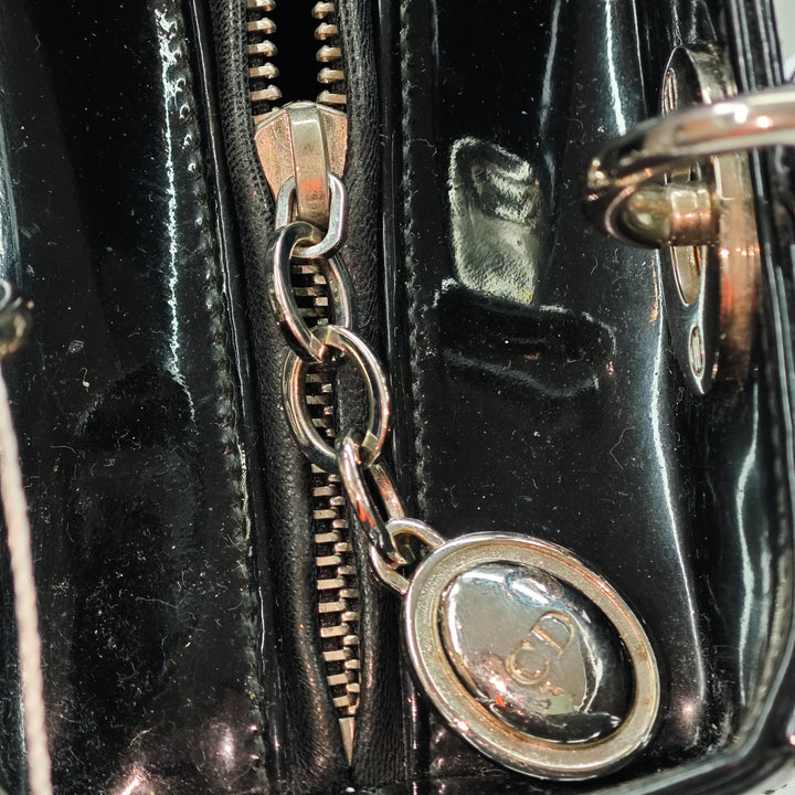 Dior Medium Cuir verni Cannage Lady Dior