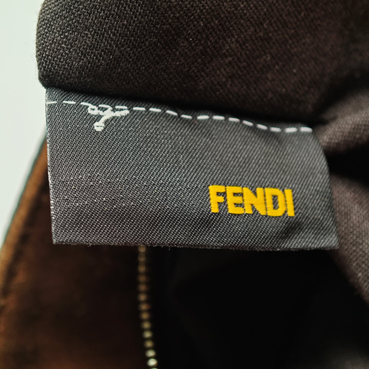 Fendi Pequin Toile Sac bandoulière
