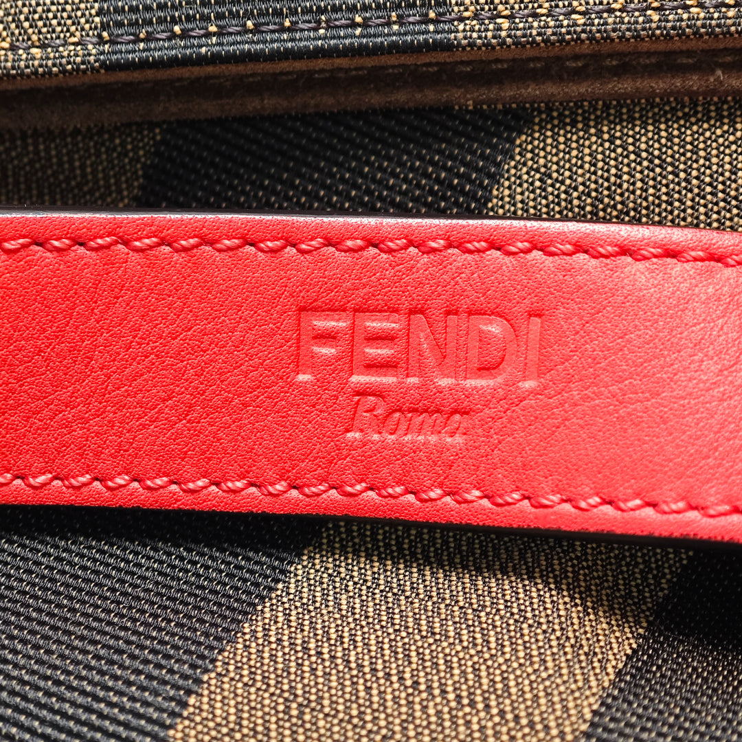 Fendi Pequin Toile Sac bandoulière