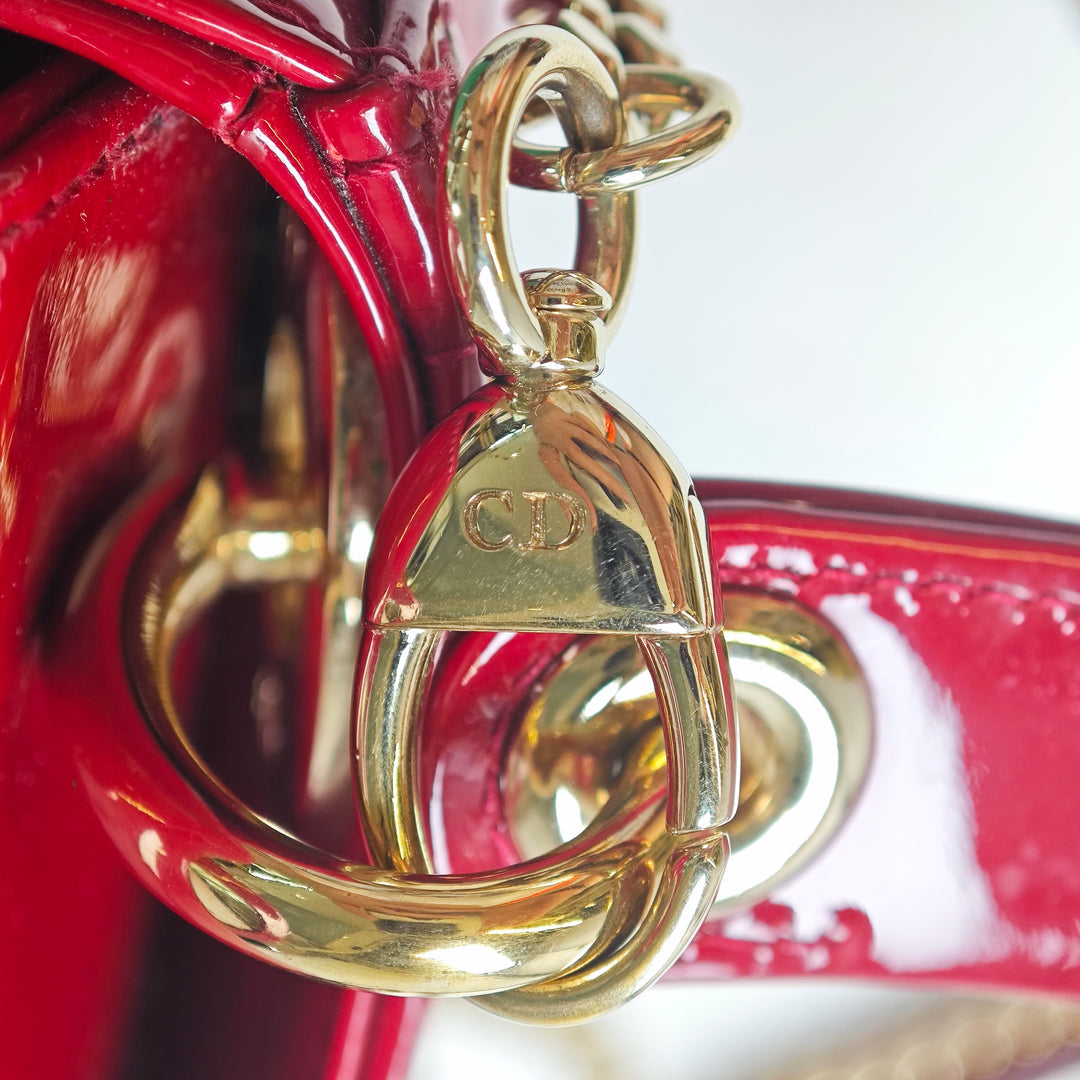 Dior Mini Cuir verni Cannage Lady Dior