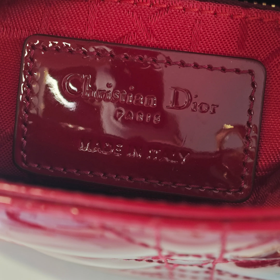 Dior Mini Cuir verni Cannage Lady Dior