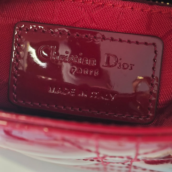 Dior Mini Cuir verni Cannage Lady Dior