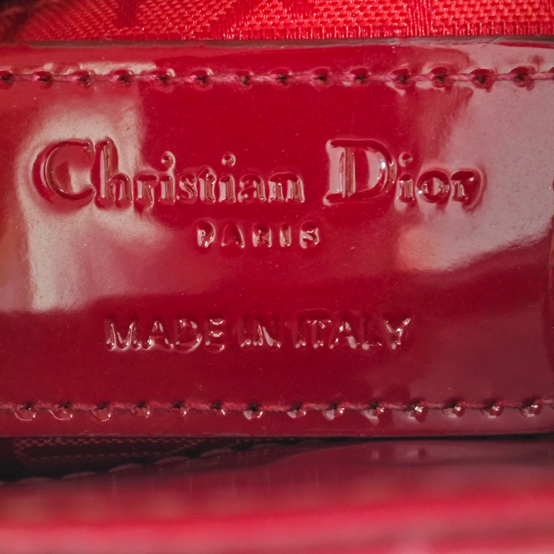 Dior Mini Cuir verni Cannage Lady Dior
