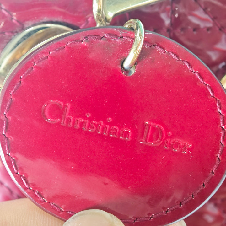 Dior Mini Cuir verni Cannage Lady Dior