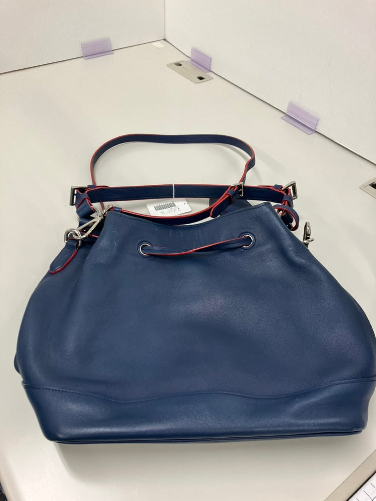 Prada Soft Veau Pompon Convertible Drawstring Bucket Sac