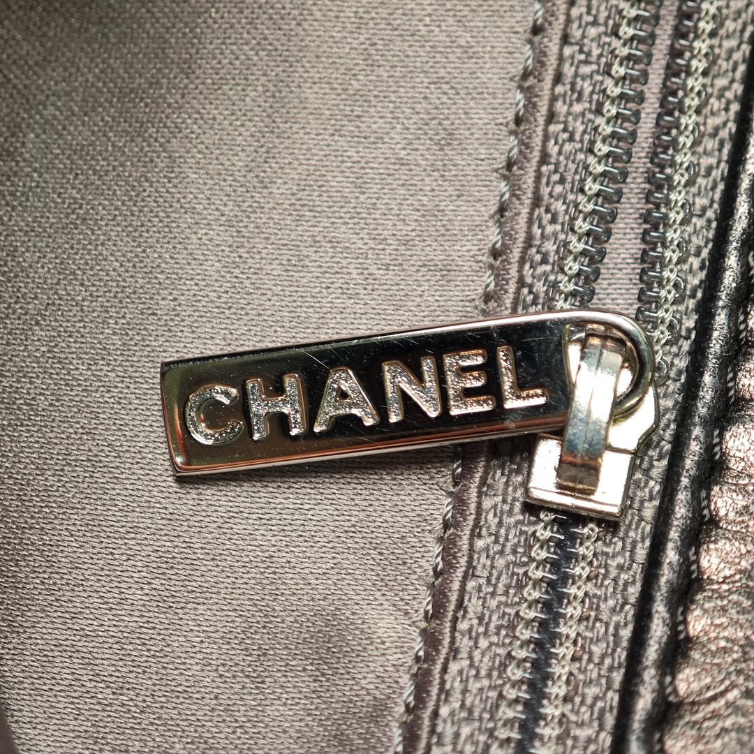 Chanel CC Cuir d’agneau Graphic Patchwork Rabat intégral