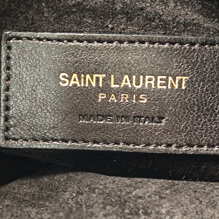 Saint Laurent Small Daim Emmanuelle Fringe Bucket Sac
