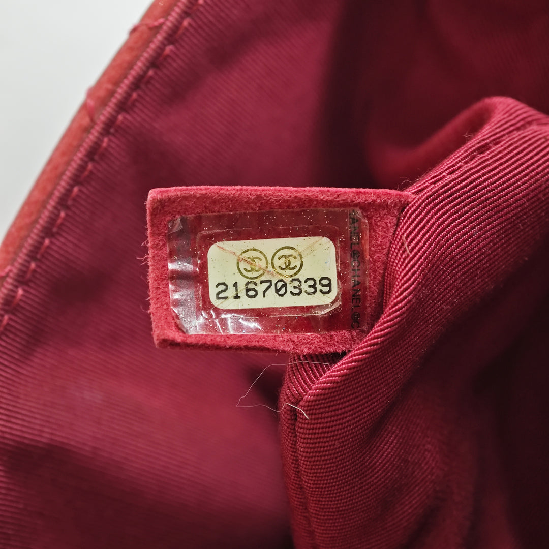 Chanel Matelassé Cuir verni Cuir de chèvre Pagoda Accordion à rabat