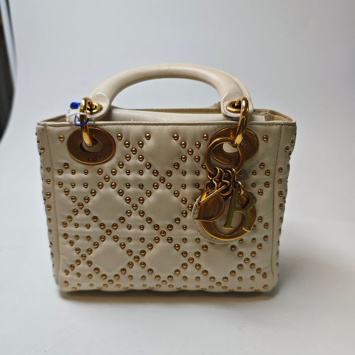 Dior Mini Cuir d’agneau Cannage clouté Supple Lady Dior