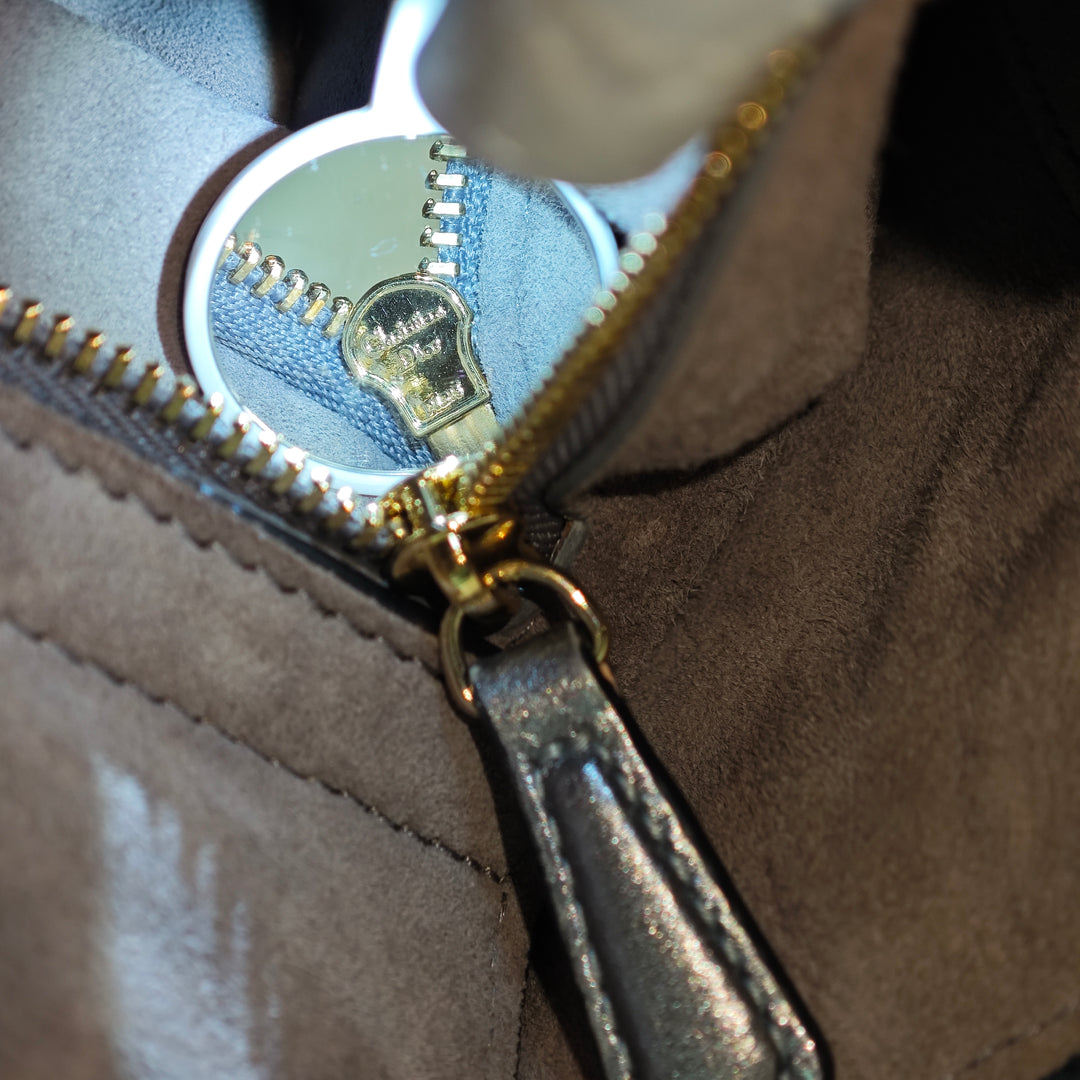 Dior Small Metallic Cuir de veau grainé Cannage Supple Lady Dior