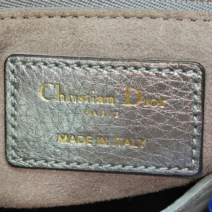 Dior Small Metallic Cuir de veau grainé Cannage Supple Lady Dior
