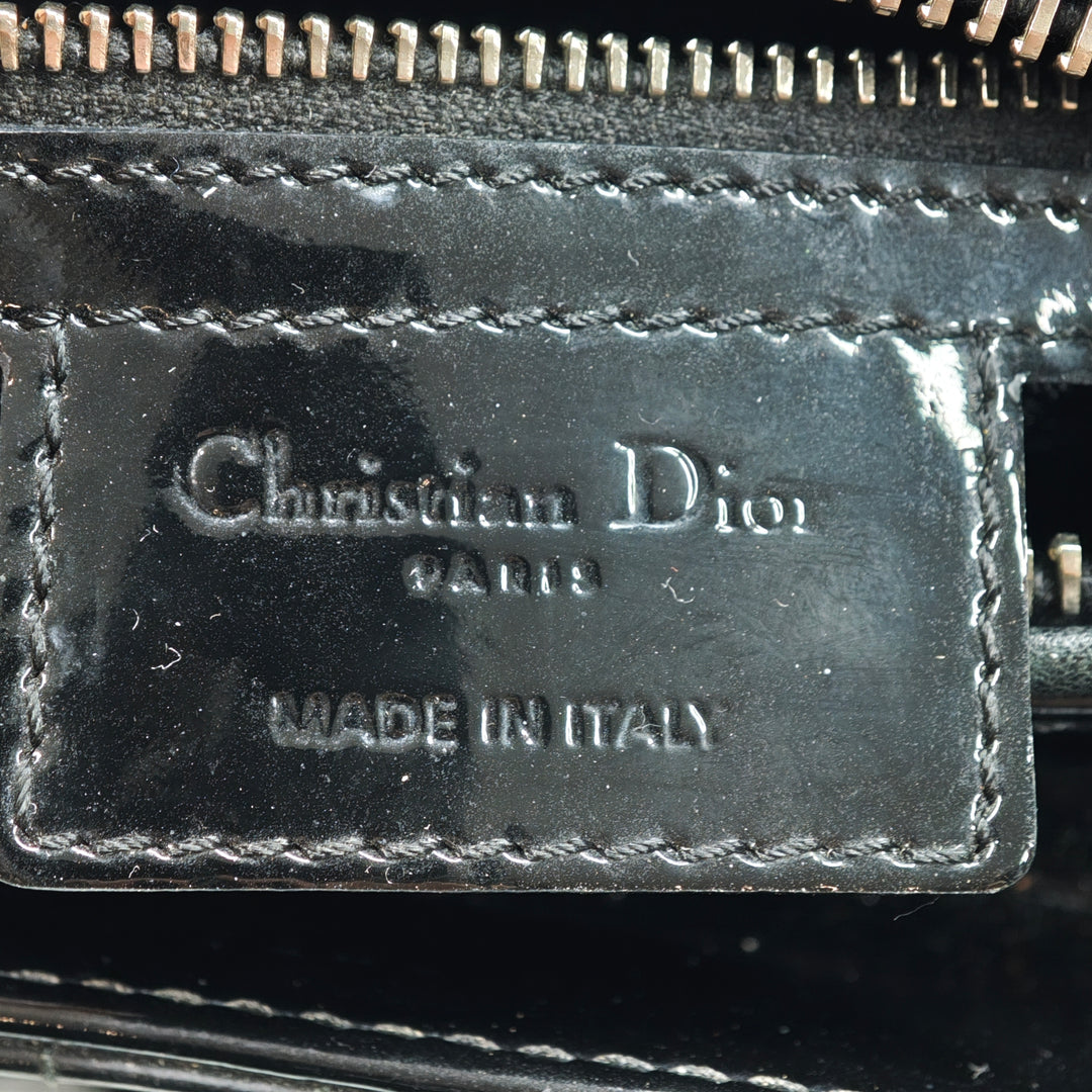 Dior Medium Cuir verni Cannage Lady Dior