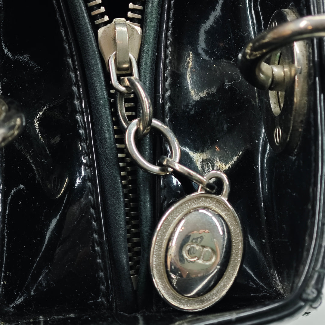 Dior Medium Cuir verni Cannage Lady Dior