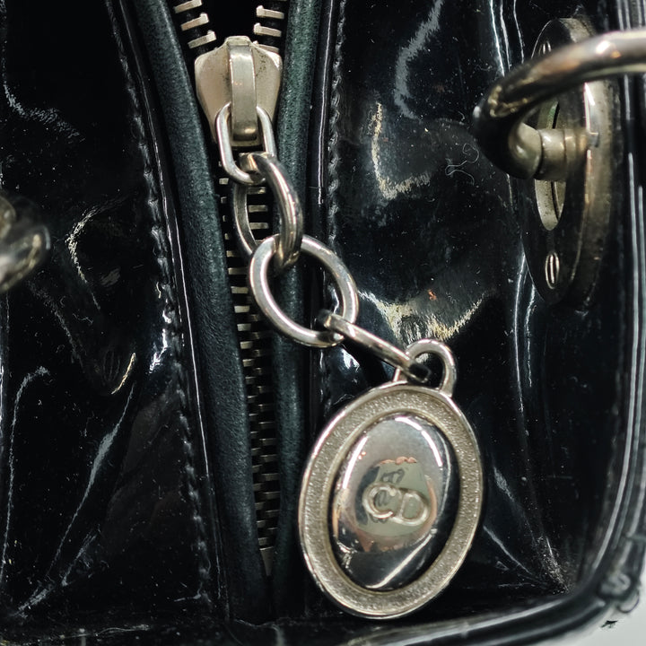 Dior Medium Cuir verni Cannage Lady Dior