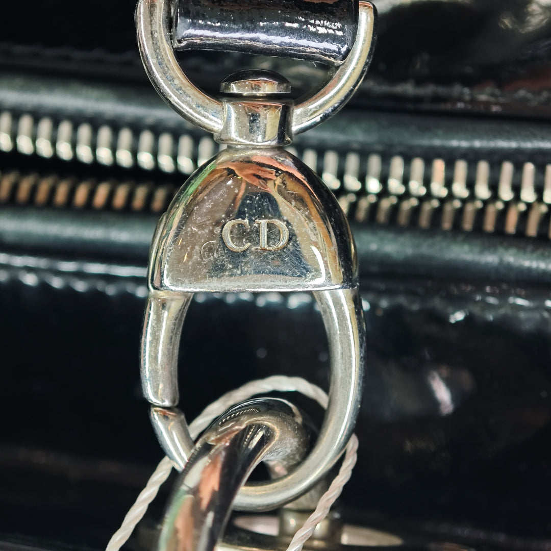 Dior Medium Cuir verni Cannage Lady Dior
